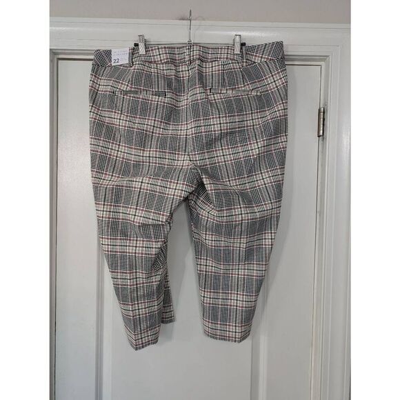 Lane Bryant The 4 Season Slim Capri‎ Trouser Pants women's 22 petite plaid NWTs - Picture 3 of 7
